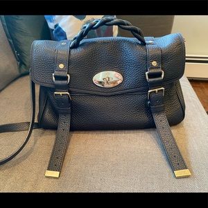 Mulberry Alexa black heavy grain leather bag
